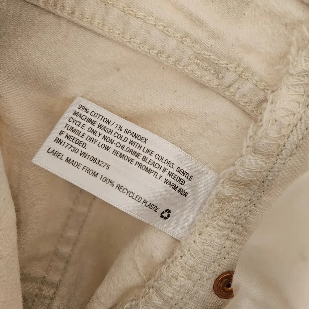 Universal Thread Vintage‎ Straight High Waist Jeans 14 Ivory Denim